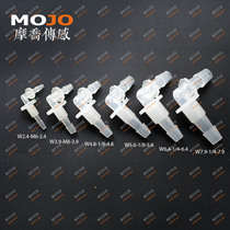 90-degree plate elbow middle external thread two ends plastic PP pagoda joint aquarium experimental food