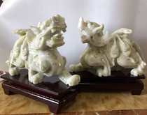 Lantian Jade Ruyi Pixiu Ornaments Living Room TV Cabinet Entrance Office Feng Shui Lucky Crafts Jade Pixiu