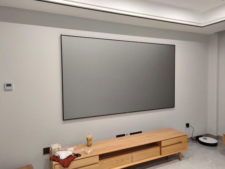 Mao Lin projector curtain imported soft white curtain frame curtain anti-light curtain electric cable curtain sound curtain metal customized