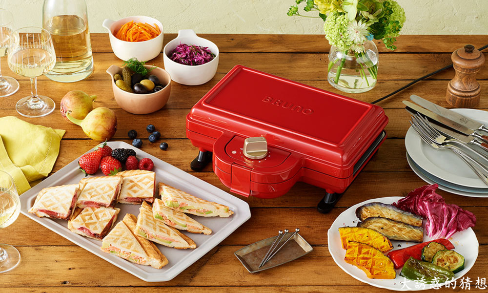 Nhật Bản chính hãng chính hãng bruno máy ăn sáng mới máy nướng bánh mì 110v cần máy biến áp máy nướng sandwich philips
