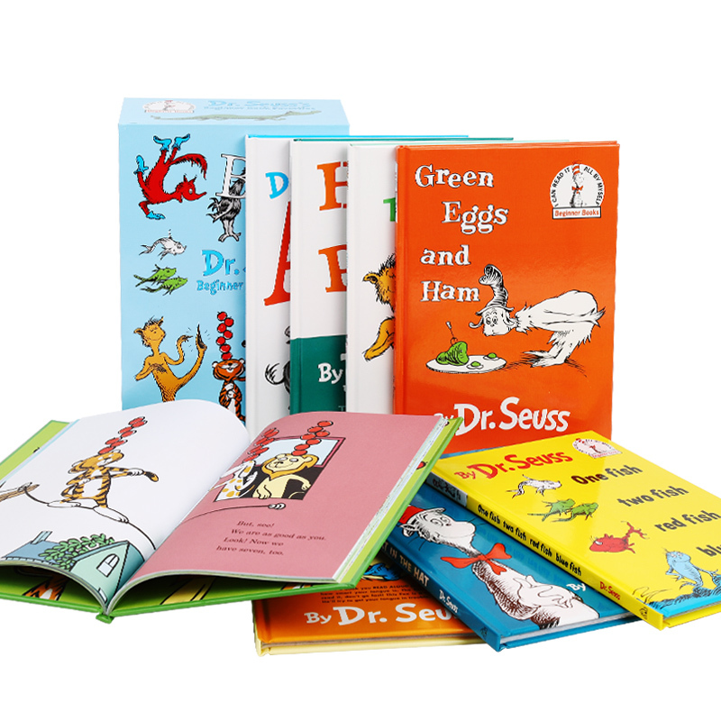 Dr. Seuss Abc Dr. Seuss Hardcover 8-Volume Original English Picture Books Cat in the Hat Green Eggs and Ham Hop on Pop