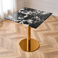 Стол Bvlgari черный/квадратный [подставка для дисков с гальваническим покрытием золота]