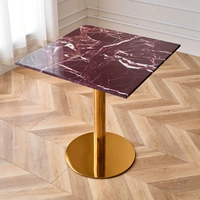 Стол Bvlgari красный/квадратный [подставка для дисков с гальваническим покрытием золота]