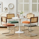 Интернет -знаменитость индика с нормическим обеденным креслом ретро -дизайнер дизайнер роттан редактор стул кофейня средневековое кресло для отдыха