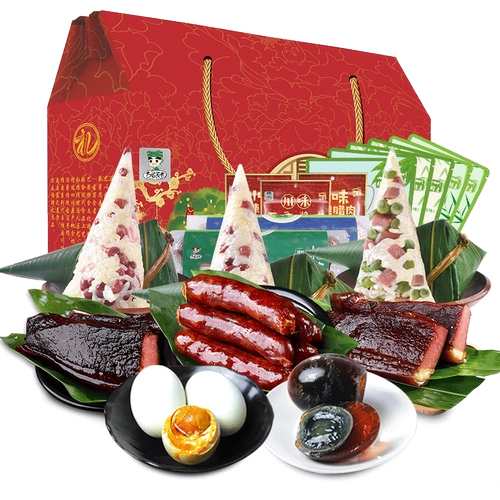 古蜀食者 Подарочная коробка фестиваля лодок -драконов 3624G Sichuan Beef Sweed Peaed Bean Bon