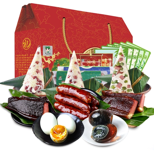 古蜀食者 Подарочная коробка фестиваля лодок -драконов 3624G Sichuan Beef Sweed Peaed Bean Bon