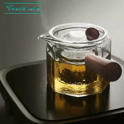 Touch Miss heat-resistant glass teapot side Machine Cup brewing teapot kung fu tea set with filter black crystal stove