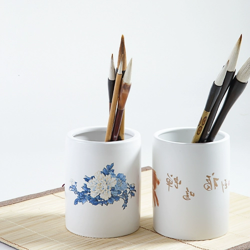 Держатель для ручек, керамическая кисть для письма, универсальная портативная вместительная и большая коробка для хранения для школьников