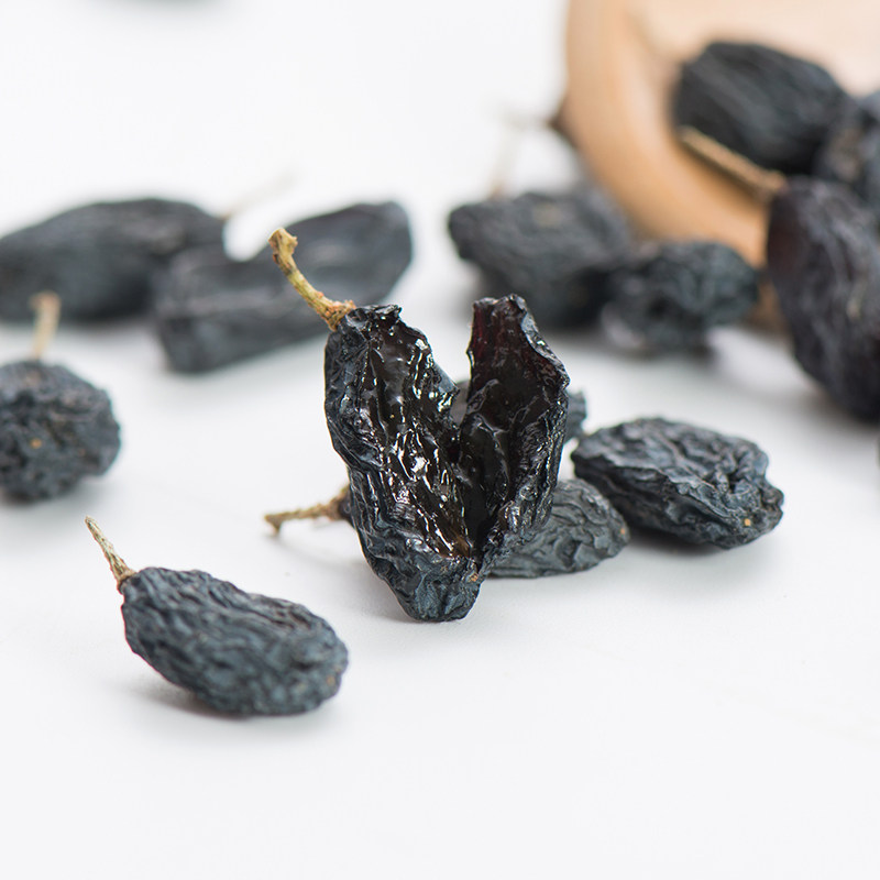 (New product in 2022) Meiyu outside the Great Wall Super large grain blackcurrant raisin Xinjiang specialty 500g boxed