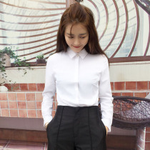 White shirt womens long-sleeved 2021 spring and summer Korean version slim interview professional wear shirt work clothes college style formal wear