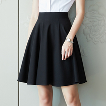 Skirt womens spring 2021 new skirt a-line short skirt high waist tutu black umbrella skirt thin skirt