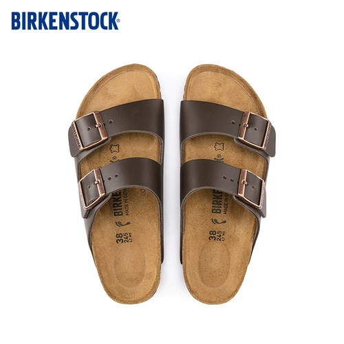 BIRKENSTOCK Беркен мужская и женская мода мода двойной пряжки мягкие деревянные тапочки Аризона серия