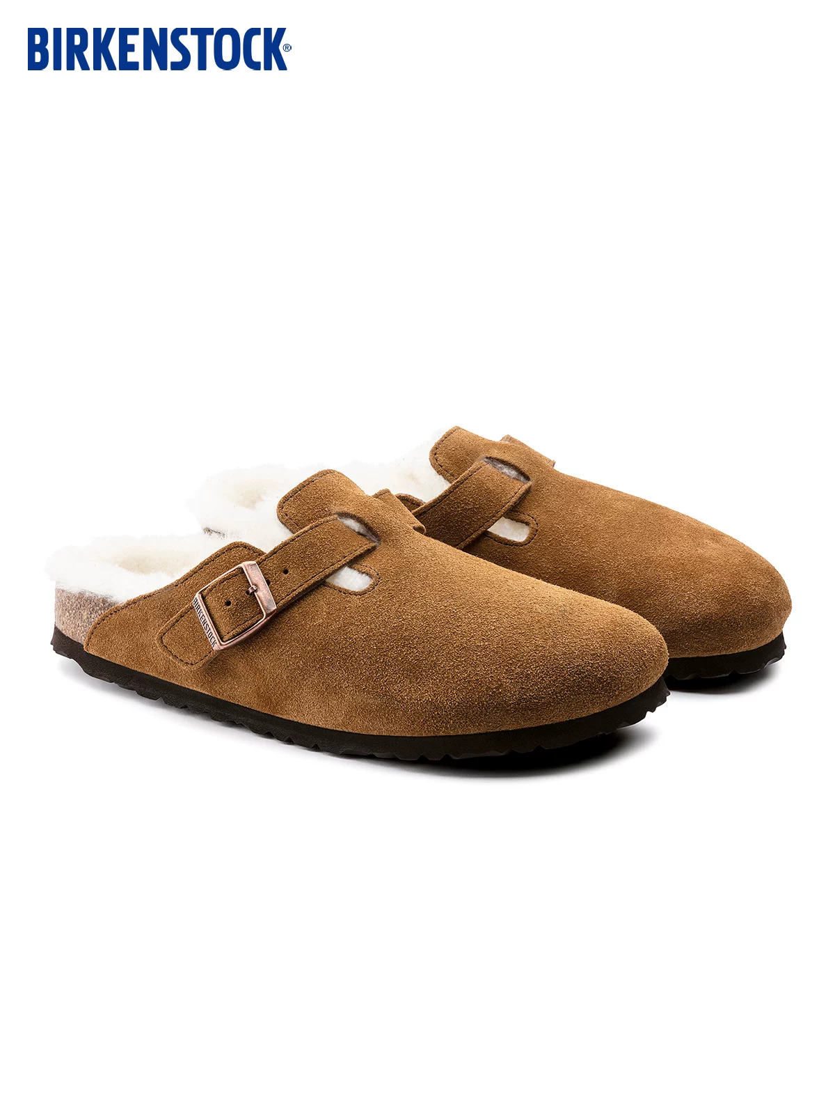 Классические тапочки Birkenstock Boston с войлочным подкладом, мужские и женские, импорт из Германии