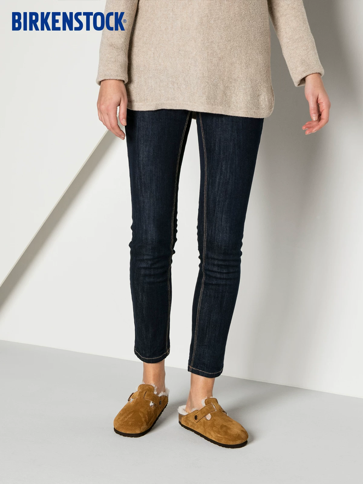Классические тапочки Birkenstock Boston с войлочным подкладом, мужские и женские, импорт из Германии