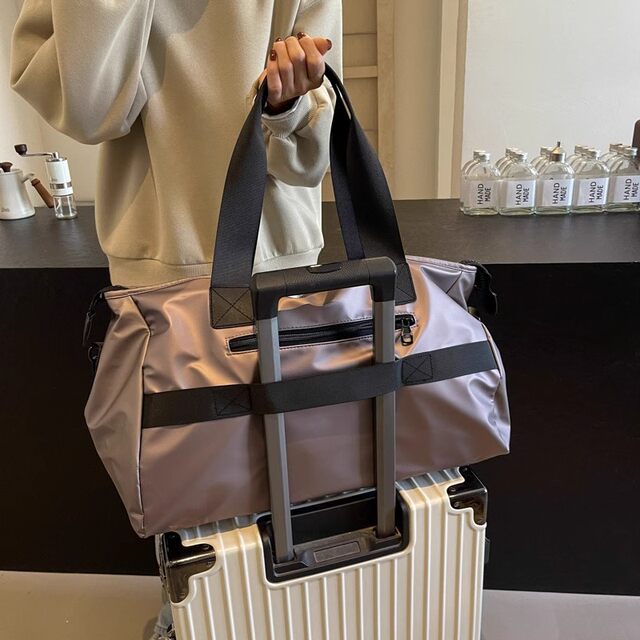 German Diverse Trolley Travel Bag, Large Capacity, Waterproof Oxford Cloth, Lightweight Satchel Cross-Body Fitness Bag for Business Trips