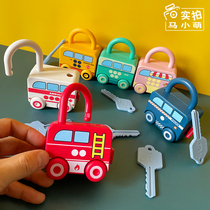 2021 net red toy baby wise development puzzle early teaching multifunctional child car unlocking toy 1-3 years old