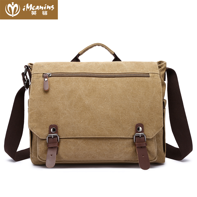 Inscriptions Single Shoulder Slanted Satchel men's large capacity Canvas Cross Casual Fashion Tide Card Men's Handbag Handbag