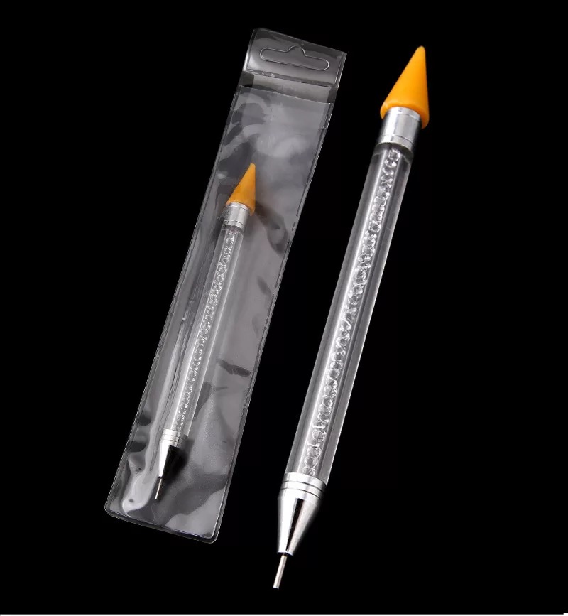 Dính bút chì màu silicone móng tay khoan điểm bút đặt rhinestone đa chức năng khoan nhựa kim cương dụng cụ phụ kiện - Công cụ Nail kìm cắt móng tay