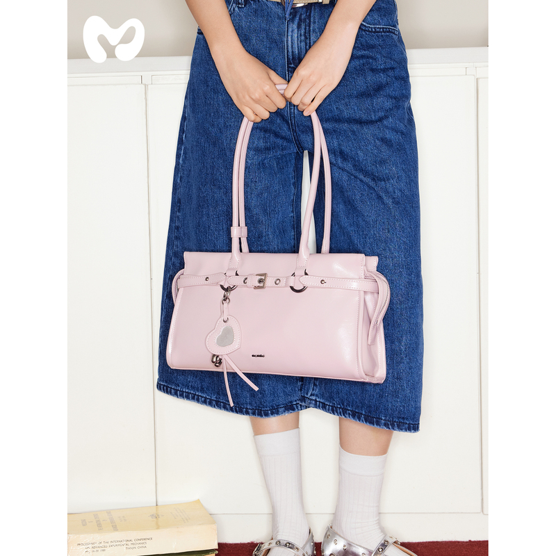 Mcmiko【Ballet Princess】Original 2026 Spring/Summer Underarm Bag Cowhide Leather Niche Design Baguette Bag Mcmiko【Ballet Princess】Original 2026 Spring/Summer Underarm Bag Cowhide Leather Niche Design Baguette Bag