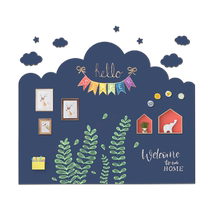 Magnetic Goodness Home Cloud Styling Magnetic Bilayer Blackboard Wall Stickers Cute Children Home Graffiti Wall Whiteboard Magnetic Sucking Erasable word boards Chalk Boards Custom Drawing Board Wall