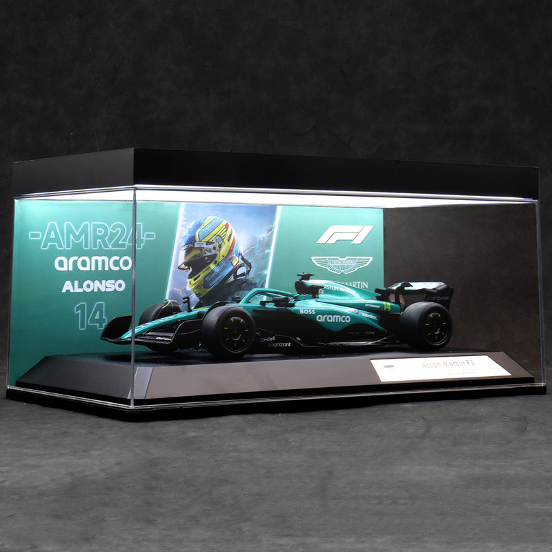 1:24 Aston Martin F1 Racing Car Amr24 Formula Car Model Alonso No. 14 Collector's Edition Car Model