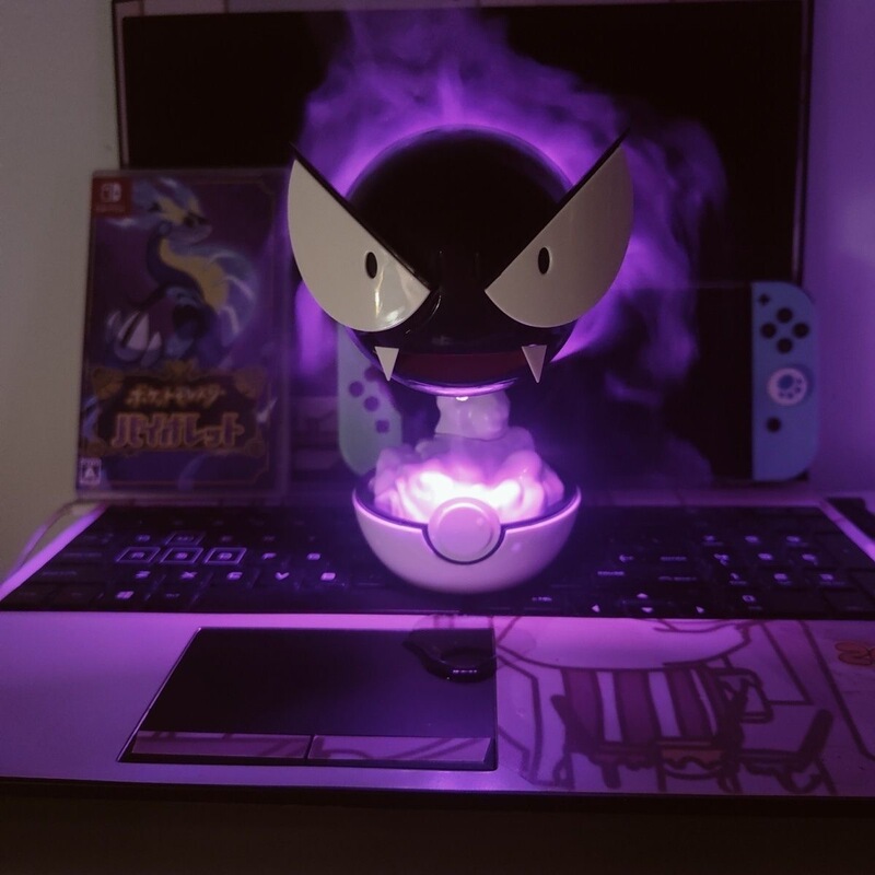 Optimized Version of Pokémon Gengar Humidifier Spray Night Light for Gaming Room Desk, Living Room Glowing Ornament Gift