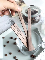 Zhiyuan creative black walnut solid wood long-handled coffee milk tea stirring stick household coffee stirring spoon dessert spoon