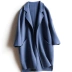Áo khoác cashmere cao cấp hai mặt mới dành cho nữ phần giữa lỏng lẻo kích thước lớn áo len sơ mi đầy đủ lông cừu ngoài mùa áo khoác dạ nữ Áo len lót đôi