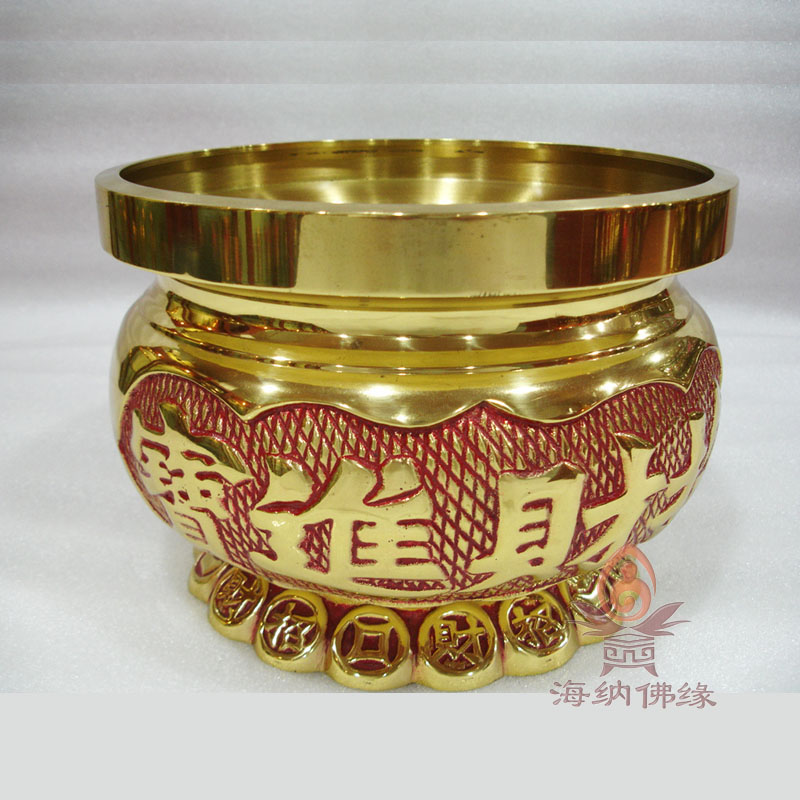 God of wealth incense burner small large line incense burner incense burner 4 inch-12 inch lucky money pure copper incense burner supplies