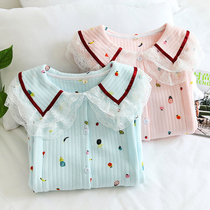 Winter moonwear 10 months postpartum 11 months cotton pregnant women pajamas autumn winter lactation clothes plus fat increase 200