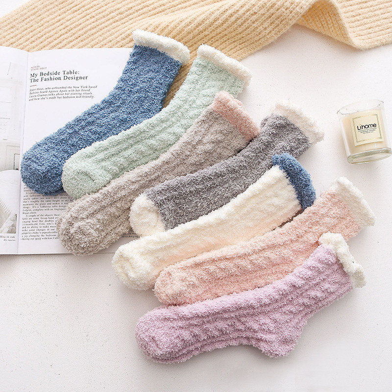 Autumn and winter confinement socks winter postpartum spring and autumn November winter pregnant women maternity coral fleece thickened to keep warm November