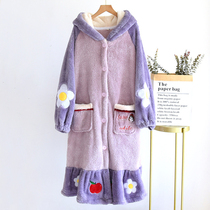 Winter months in winter postpartum winter postpartum autumn November pregnant woman sleepwear winter style flannel thickened autumn winter maternal