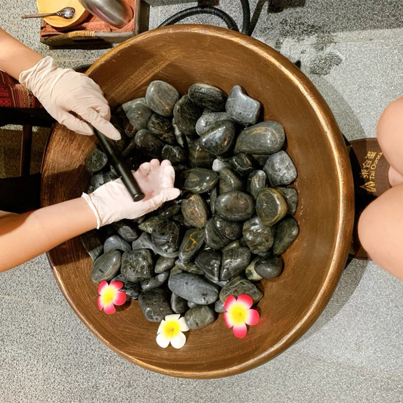 Ancient massage foot wash basin put stone into the ceramic foot soaking tank foot bath shop massage foot soaking basin negative ion foot urn