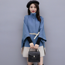 Cloak coat woolen coat women long 2020 Autumn and Winter new womens cloak Korean loose woolen winter
