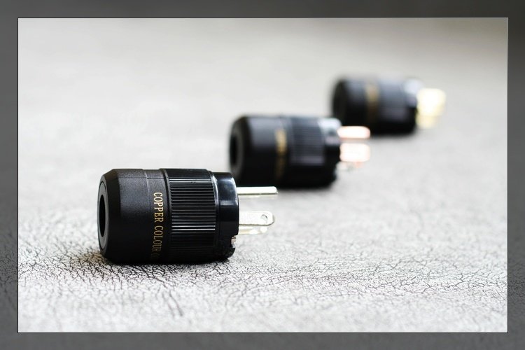 OCC-126 Single Crystal Silver Plated Frozen American Standard Power Plug End 2 PCS