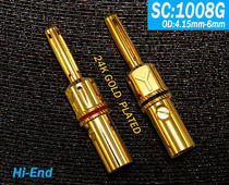 Arbao YARBO SC-1008G banana head plated copper 24k gold plated Terminal Audio plug