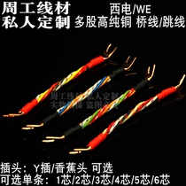 American West Electric WE Pure Copper Hair Burning Grade Horn Line Speaker Jumper Bridle Wire Sound Horn Sideline Red Copper