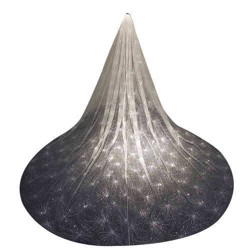 Сверхдлинный длинный аксессуар для волос для невесты, цвета шампанского, французский стиль