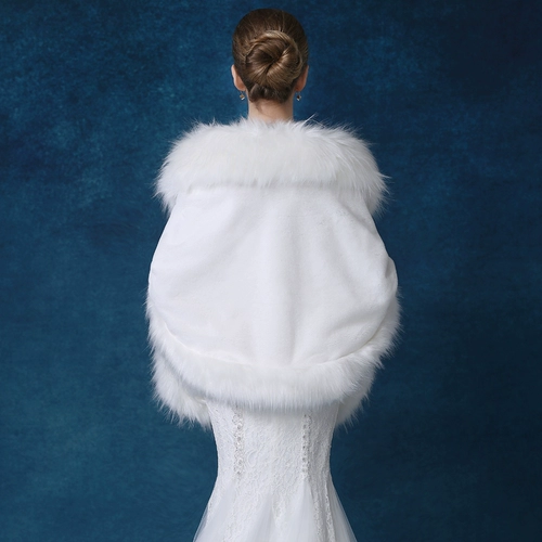 Демисезонное свадебное платье для невесты, модная удерживающая тепло накидка, плащ