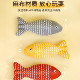 Kitten Toys Without Catnip, Solid Wool Ball, Silent Jute Fish, Suitable for Two-Month-Old Kittens, Durable and Bite-Resistant