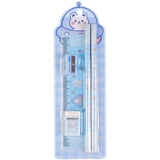 Комплект для школьников, ластик для карандашей, линейка, детские обучающие канцтовары, 5 шт