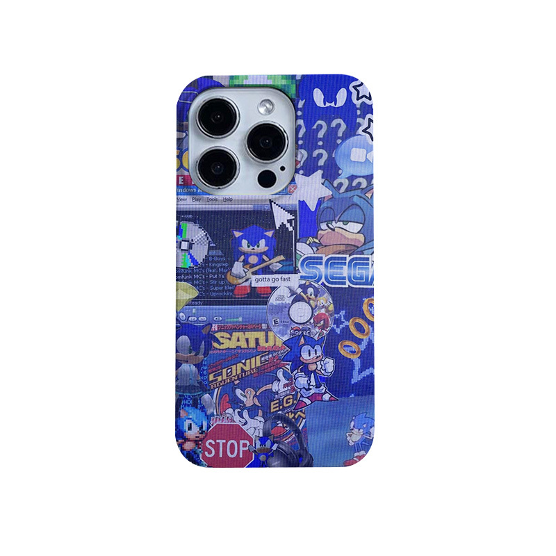 Sonic the Hedgehog Cartoon Cyberpunk Case Suitable for Apple 16 Pro Max/15, iPhone 14/13/12/11, Oppo, Xiaomi, Redmi, Vivo, Oneplus, Realme