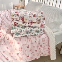 Childrens autumn and winter beanie quilt baby Class A German velvet knitted winter quilt student baby quilt kindergarten quilt thickened