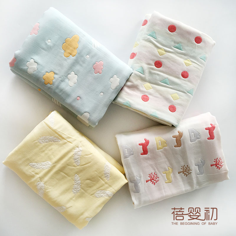 Clear cabin] ultra soft and fine pure cotton 5 layers gauze baby cover blanket newborn bath towels covered by cover blanket Summer-Taobao