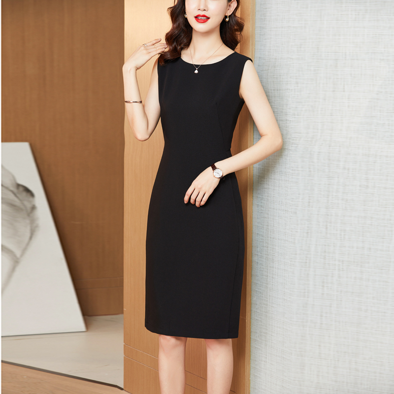 Spring and Autumn Elegant Sleeveless Versatile Base Dress Slimming Women's Professional Pencil Skirt Black Tank Dress Spring and Autumn Elegant Sleeveless Versatile Base Dress Slimming Women's Professional Pencil Skirt Black Tank Dress