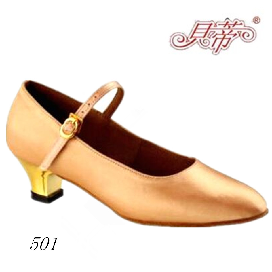 Betty dance shoes Girls ' modern shoes 501 satin light skin social dance national standard dance competition performance suitable for soft bottom