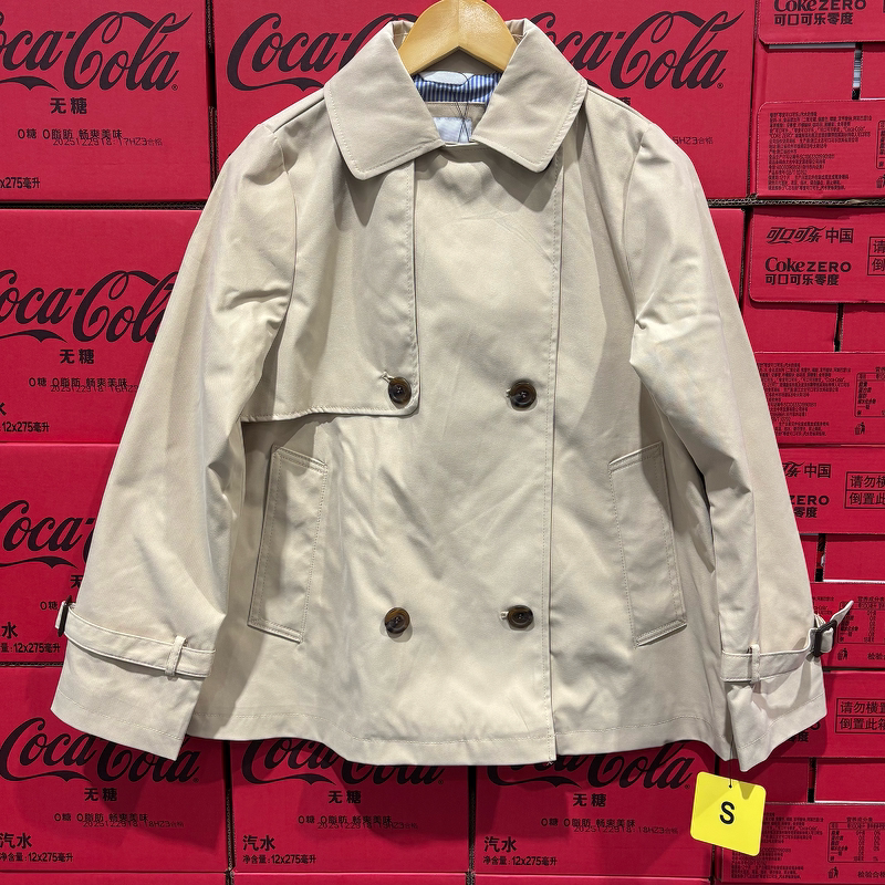 Costco Wether Proof Women's Jacket Spring and Autumn Windproof Short British Style Loose Casual Windbreaker