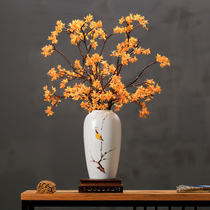 New Chinese spring flower simulation bouquet living room table decoration floral ornaments plastic fake flower silk flower potted ornaments