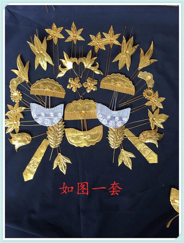 Hanfu accessories Chinese bridal wedding hairpin Hairpin Drama Group Movie of ancient dress Private headwear Artisanal Pinch of Big Pineal Crown-Taobao