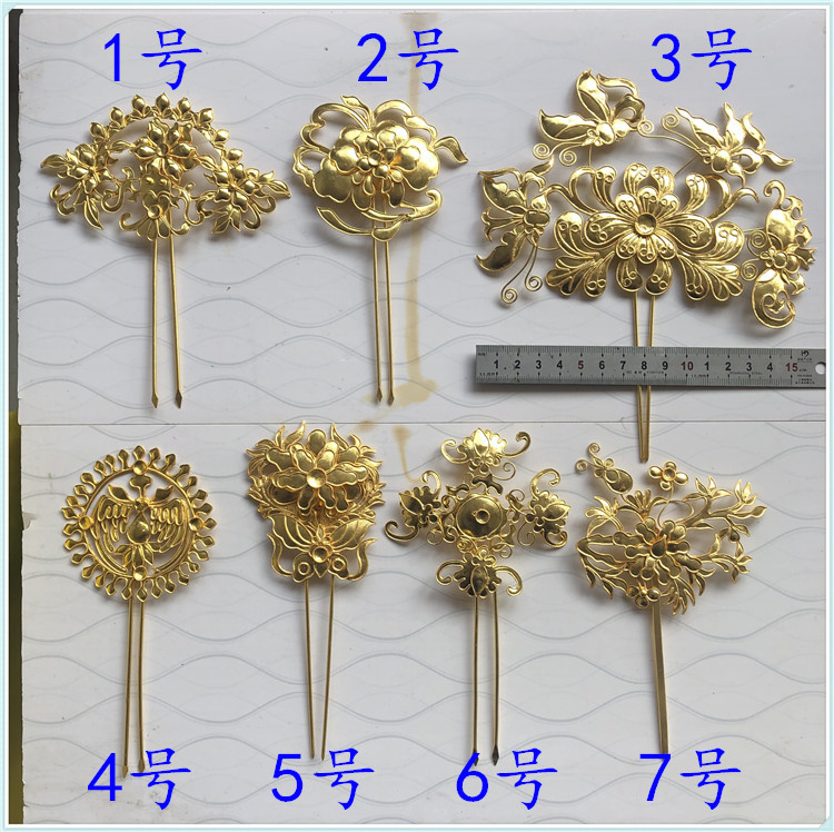 Hanfu accessories Accessories Chinese Bridal wedding hairstyle Hairpin Drama Group Movie of the Ancient Costume headwear Miao silver stringing hairpin-Taobao